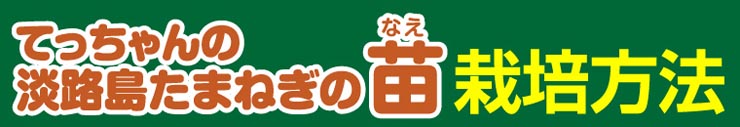 てっちゃんの淡路島たまねぎ栽培方法