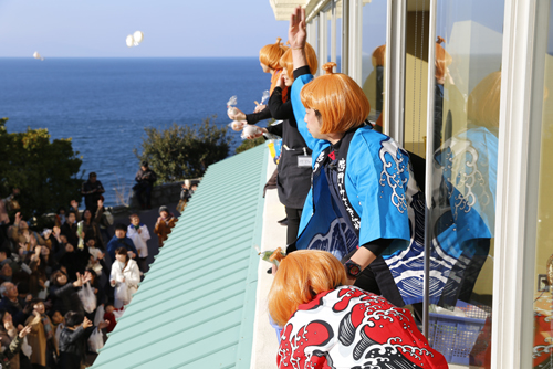 道の駅うずしお新春イベントたまねぎまき