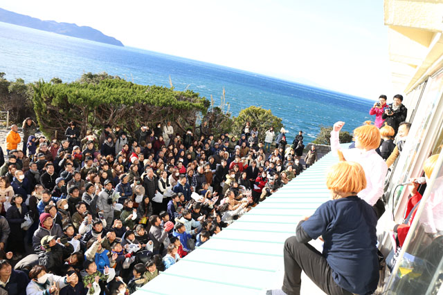 道の駅うずしお新春イベントたまねぎまき